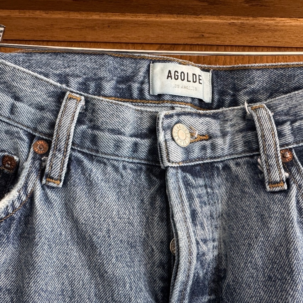 Agolde Light Wash Straight Leg Jeans